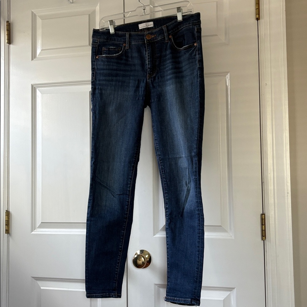 LOFT Women's Skinny Jeans - Dark Blue